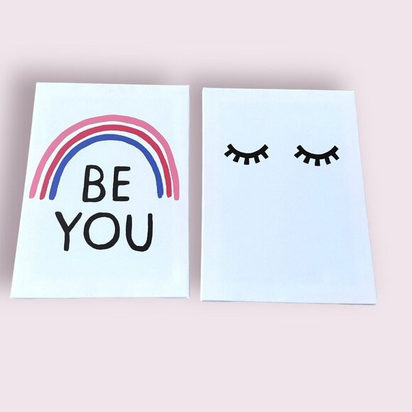 Rainbow Be You Canvas Wall Art Painting Decor Set - Picture 1 of 4